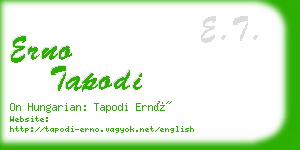 erno tapodi business card